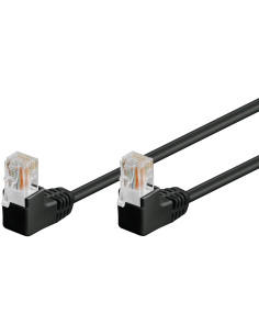 Cavo di rete Patch Angolato 90&deg CCA Cat. 5e Nero UTP 0