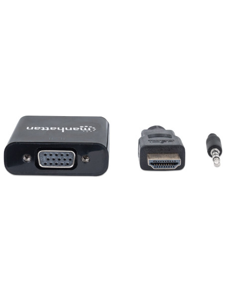 Cavo Convertitore da HDMI a VGA con Audio e MicroUsb 30cm Nero