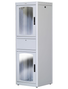 Armadio Rack 19'' 600x600 38U con Ripiano Tastiera Grigio 2