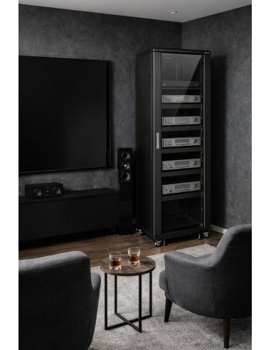 Armadio Rack 19'' 600x600 44U per Audio Video Nero