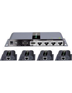 Extender Splitter HDMI 1x4 PoE con IR su Cavo Cat.6 fino 40m 2