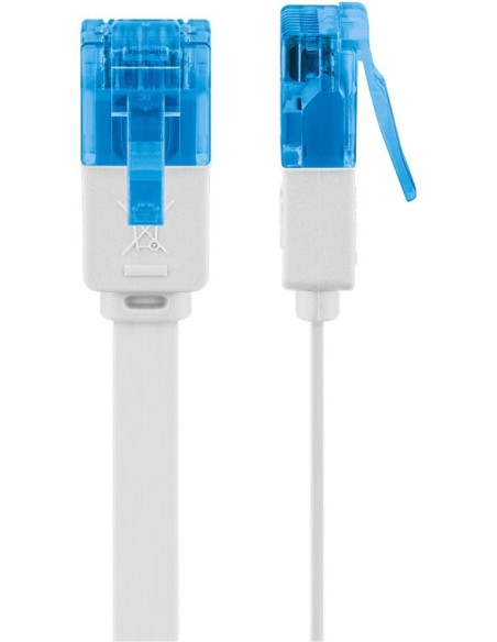 Cavo di Rete Patch Piatto in Rame Cat.6A UTP 5m Bianco