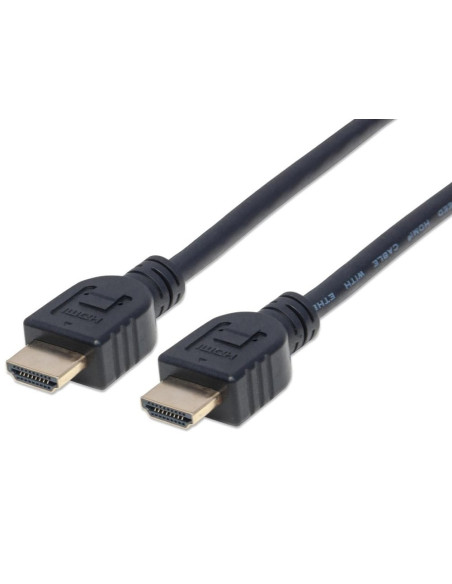 Cavo HDMI CL3 High Speed con Ethernet A/A M/M 5m Nero