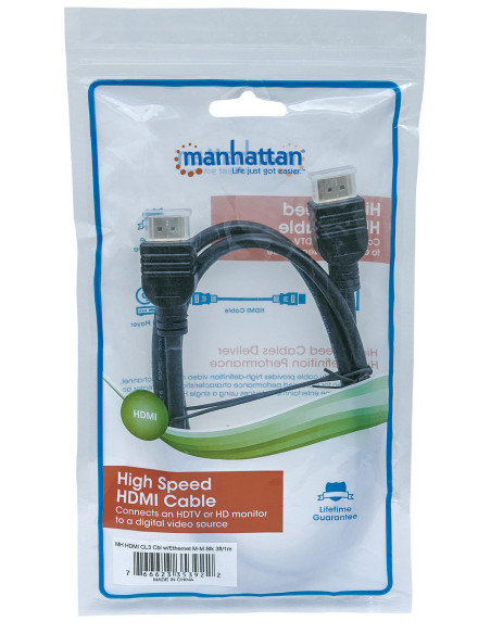 Cavo HDMI CL3 High Speed con Ethernet A/A M/M 5m Nero