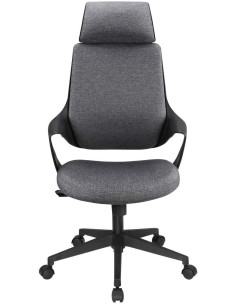 Sedia per Ufficio con Schienale Alto Design Moderno Grigio 2
