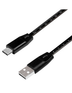 Cavo SuperSpeed USB-C&trade Maschio/USB-A Maschio con Misuratore 1m Nero