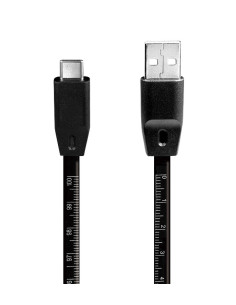 Cavo SuperSpeed USB-C&trade Maschio/USB-A Maschio con Misuratore 1m Nero 2