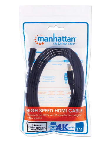 Cavo HDMI High Speed With Ethernet Piatto 2m nero