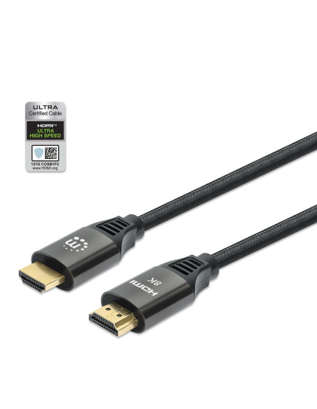 Cavo HDMI con Ethernet ad Altissima Velocit&agrave Certificato 8K@60Hz eARC 1m