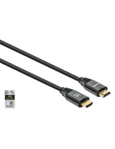 Cavo HDMI con Ethernet ad Altissima Velocit&agrave Certificato 8K@60Hz eARC 1m