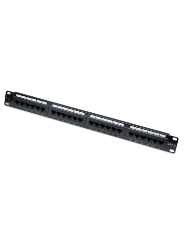 Pannello Patch UTP 24 Posti RJ45 Cat.6 con barra gestione cavi