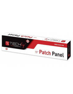 Pannello Patch UTP 24 Posti RJ45 Cat.6 con barra gestione cavi 2