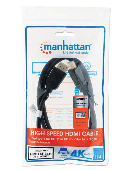 Cavo HDMI High Speed con Ethernet Premium 1m