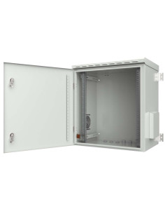 Armadio Rack 19'' a Parete 12U Grigio IP55 Porta Cieca prof. 600 mm 2