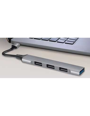 Hub USB 3.2 Gen1 Ultra Slim a 4 Porte Ingresso USB-A