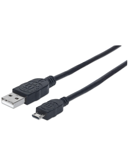 Cavo USB 2.0 A maschio/Micro B maschio 3 metri Nero