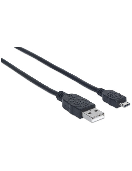 Cavo USB 2.0 A maschio/Micro B maschio 3 metri Nero
