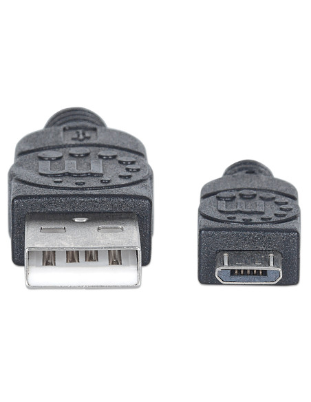 Cavo USB 2.0 A maschio/Micro B maschio 3 metri Nero