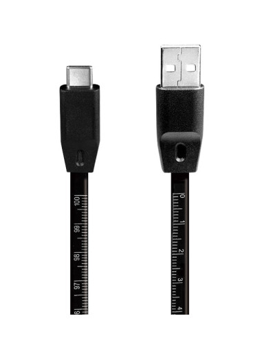 Cavo SuperSpeed USB-C&trade Maschio/USB-A Maschio con Misuratore 1m Nero