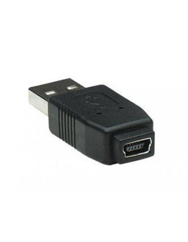 Adattatore Convertitore USB A Maschio a Mini B Femmina Nero
