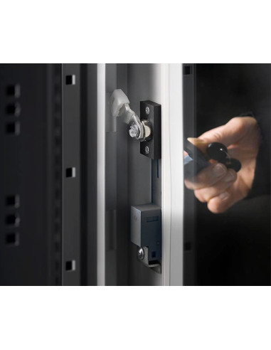 Maniglia Girevole per Porta Armadi Rack Nera