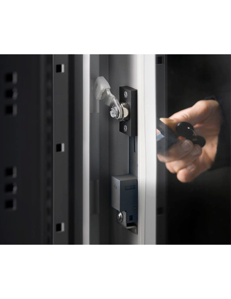 Maniglia Girevole per Porta Armadi Rack Nera