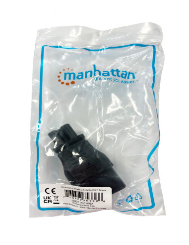 Adattatore da IEC C14 Maschio a C5 Femmina Nero