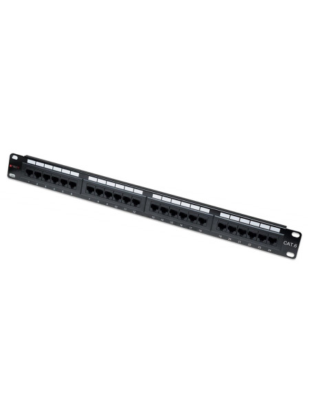 Pannello Patch UTP 24 Posti RJ45 Cat.6 con barra gestione cavi