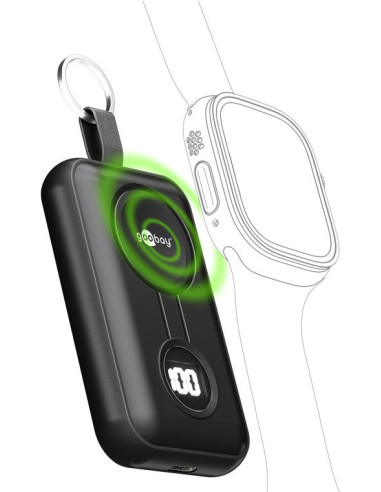 Power Bank Wireless Magnetico per Apple Watch con LED 2.500 mAh 2