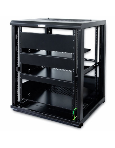 Armadio Rack 19'' 600x600 15U per Audio Video Nero