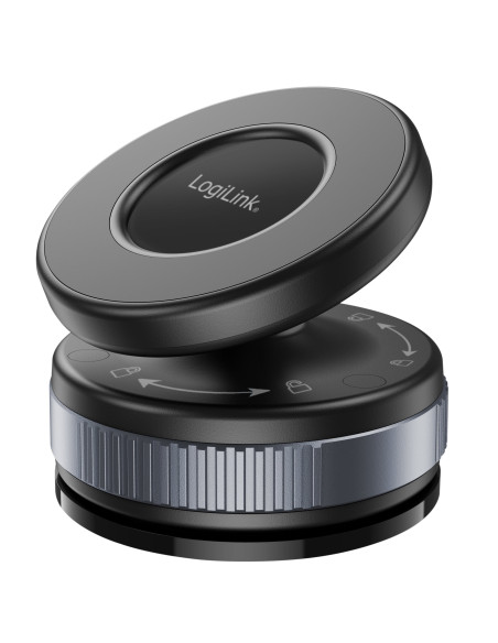 Supporto Magnetico per Smartphone con Chiusura a Rotazione e Ventosa