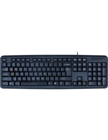 Tastiera USB 104 Tasti Layout Americano Nero
