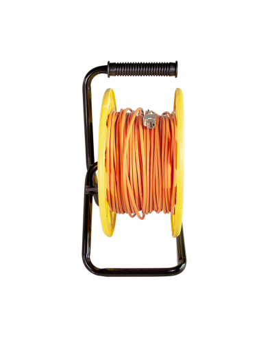 Cavo Patch Cat6A Plug RJ45 S/FTP LSZH con Avvolgicavo 60m Arancione