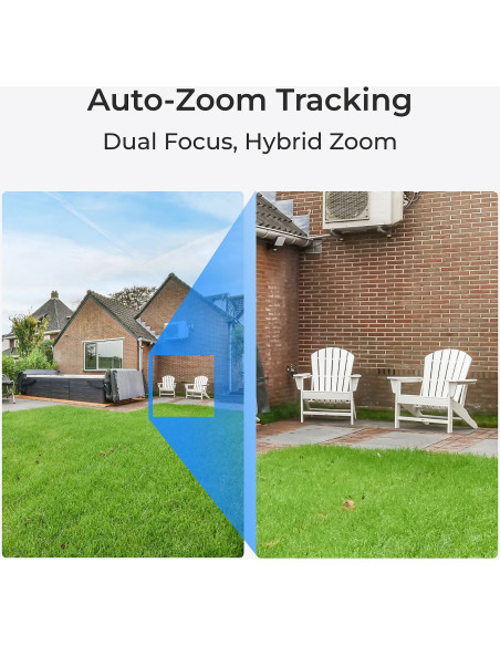 Telecamera di Sicurezza IP PoE 8MP 4K PTZ con Auto-Zoom Tracking