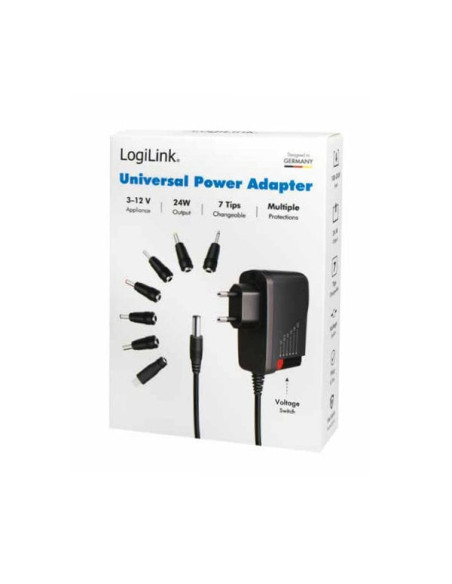 Alimentatore Universale Regolabile 3V-12V con 7 Spine DC