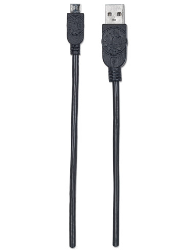 Cavo USB 2.0 A maschio/Micro B maschio 3 metri Nero