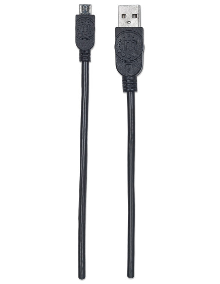 Cavo USB 2.0 A maschio/Micro B maschio 3 metri Nero