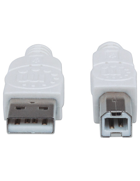 Cavo USB 2.0 A maschio/B maschio 5m Bianco