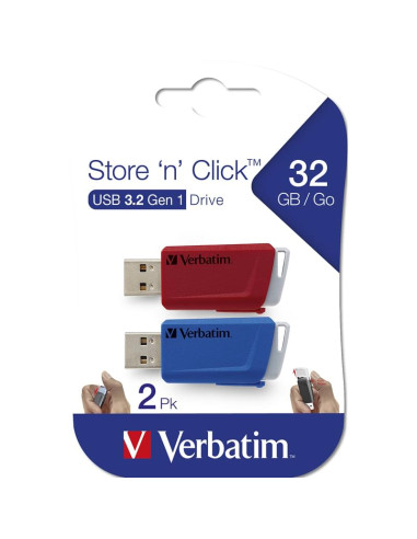 Due Chiavette Store 'n' Click 32GB Rosso e Blu