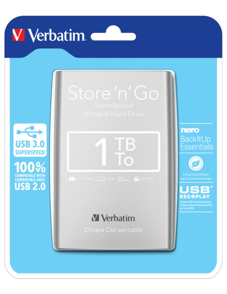 Disco rigido portatile da 1 TB Argento