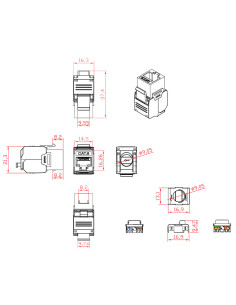 Frutto Keystone RJ45 UTP Cat.6 Tooless Nero 2