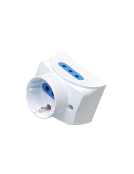 Presa da muro con 2 prese Italiane 2P+T e 1 Schuko 16A