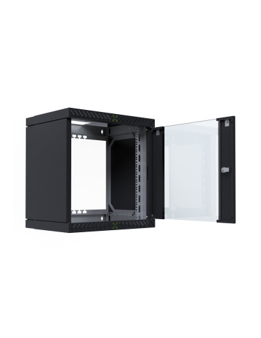 Armadio Rack 19'' a Muro 12U da Assemblare Profondit&agrave 400-600 mm Nero
