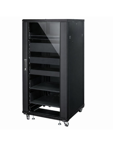 Armadio Rack 19'' 600x600 27U per Audio Video Nero