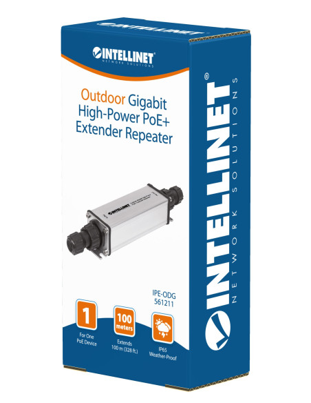 Extender Repeater PoE+ Gigabit High-Power per Esterno
