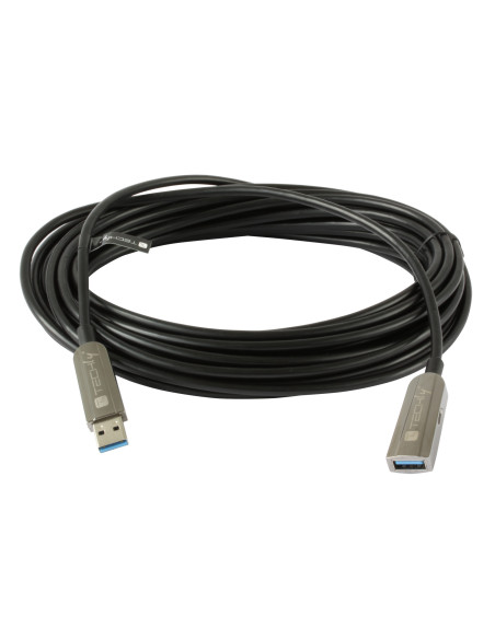 Cavo Ottico Attivo USB 3.2 SuperSpeed Active Optical Cable USB A M/F 10m Nero