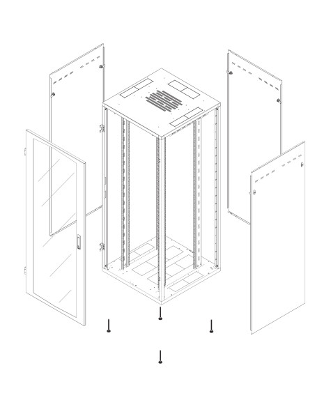 Armadio Server Rack NextGen 1000 19'' 800x1000 38U Nero