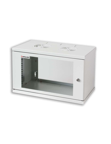 Armadio Rack 19'' a muro 10 unit&agrave prof. 400 Grigio Assemblato