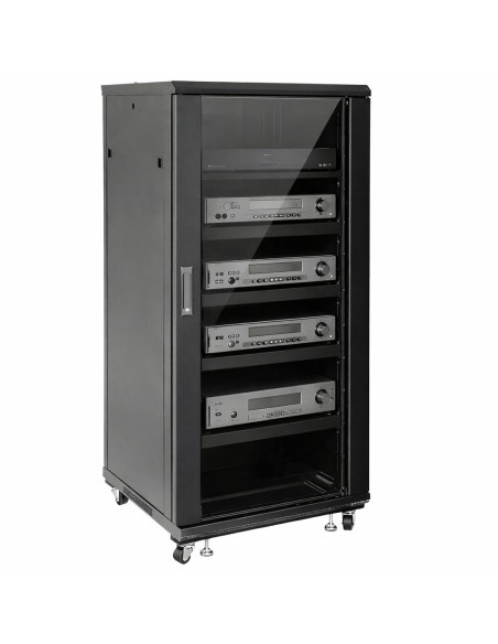 Armadio Rack 19'' 600x600 27U per Audio Video Nero