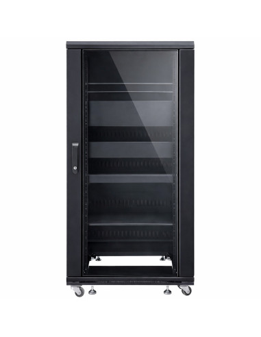 Armadio Rack 19'' 600x600 27U per Audio Video Nero